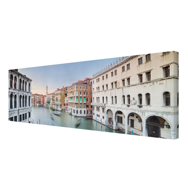 Tavlor blå Grand Canal View From The Rialto Bridge Venice