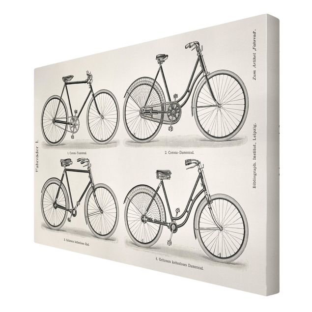 Canvastavlor Vintage Poster Bicycles