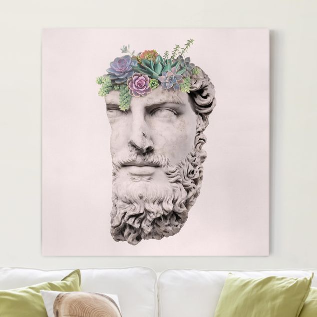Kök dekoration Head With Succulents