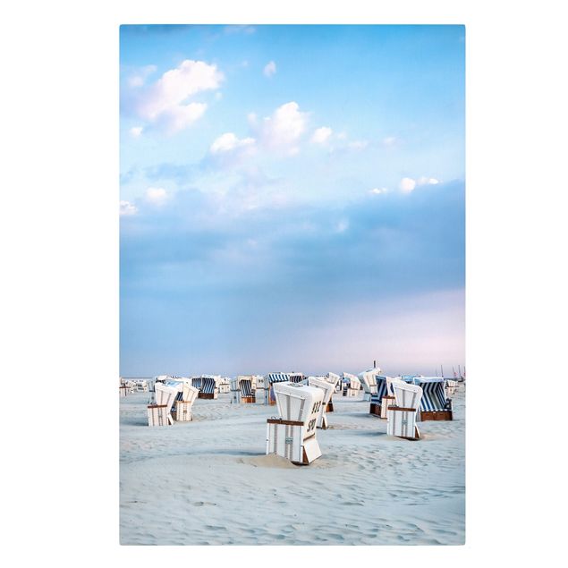 Tavlor stränder Beach Chairs On The North Sea Beach
