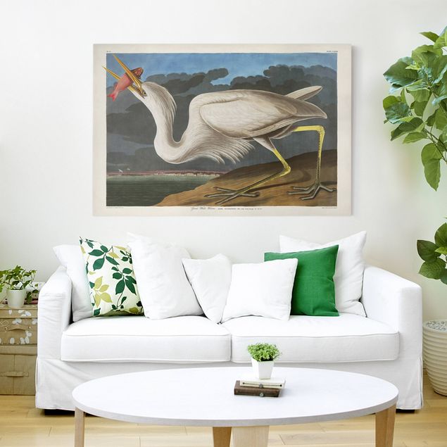Tavlor fisk Vintage Board Great White Egret