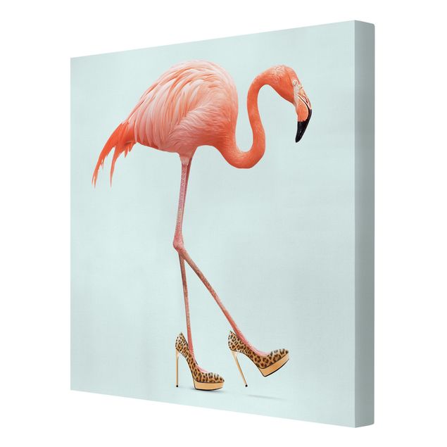 Tavlor orange Flamingo With High Heels