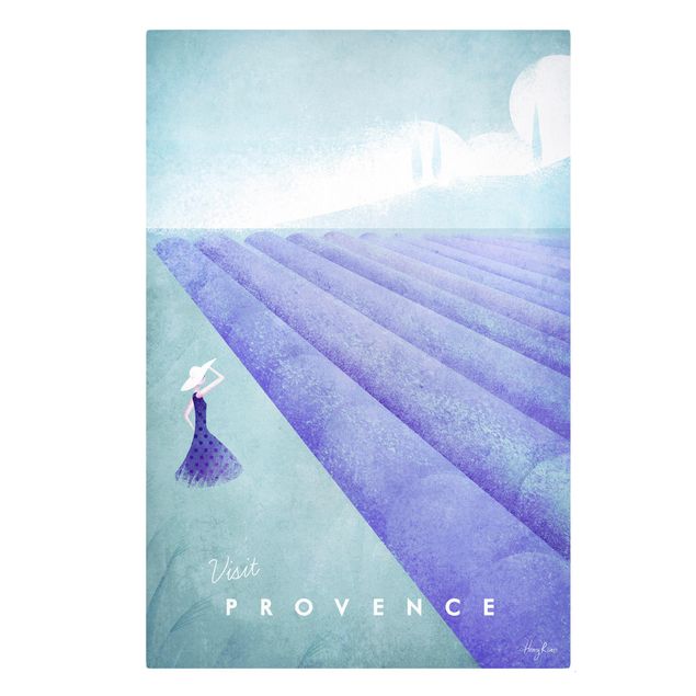 Tavlor lila Travel Poster - Provence