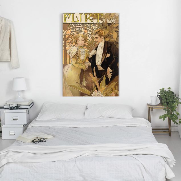 Konstutskrifter Alfons Mucha - Advertising Poster For Flirt Biscuits