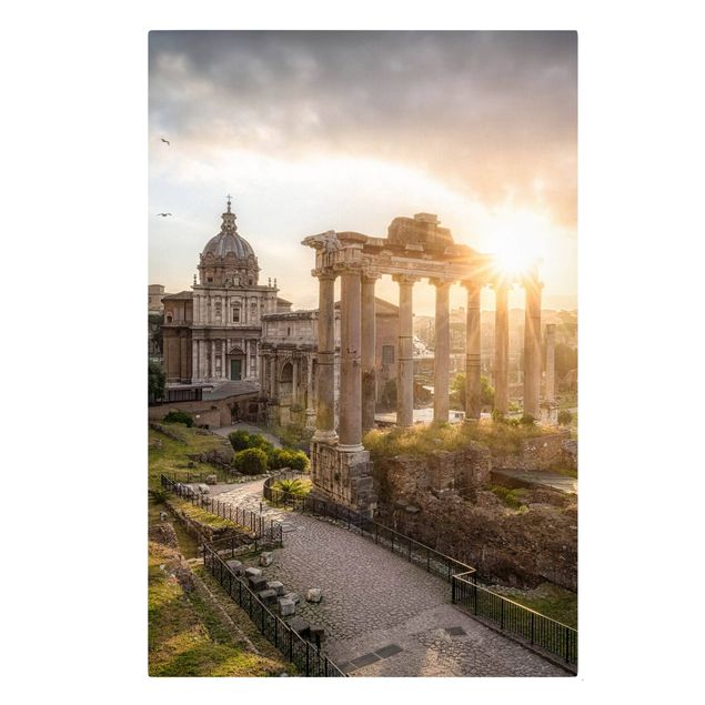Tavlor arkitektur och skyline Forum Romanum At Sunrise