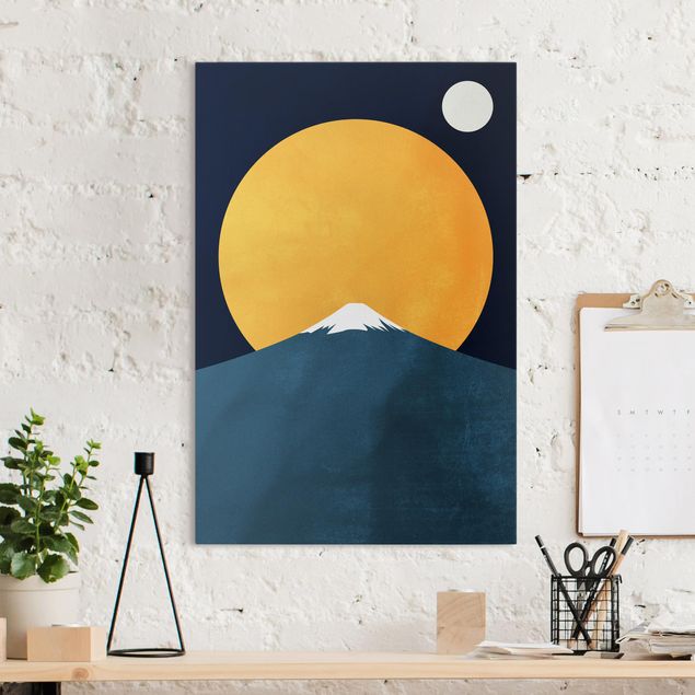 Kök dekoration Sun, Moon And Mountain
