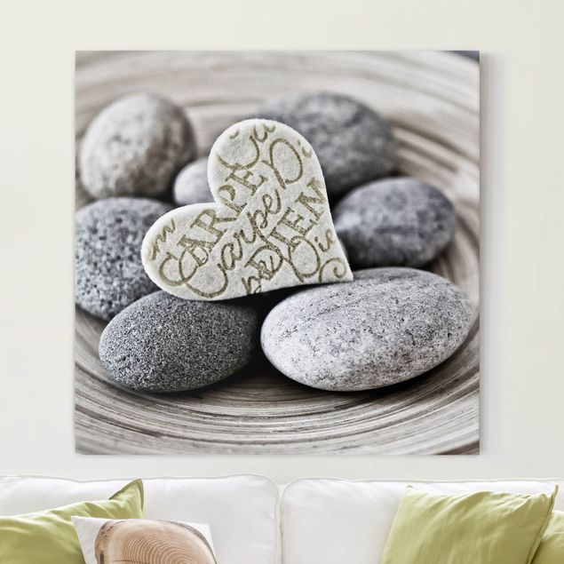 Kök dekoration Carpe Diem Heart With Stones