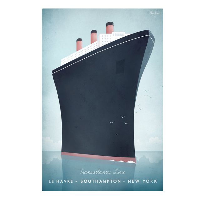 Canvastavlor konstutskrifter Travel Poster - Cruise Ship