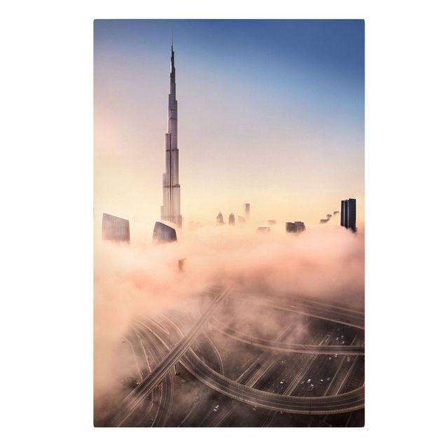 Canvastavlor Arkitektur och Skyline Heavenly Dubai Skyline