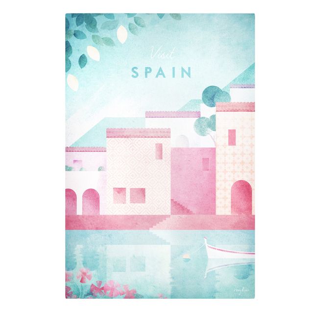 Tavlor rosa Travel Poster - Spain