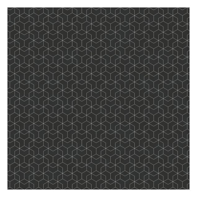 Fototapeter svart Three-Dimensional Cube Pattern