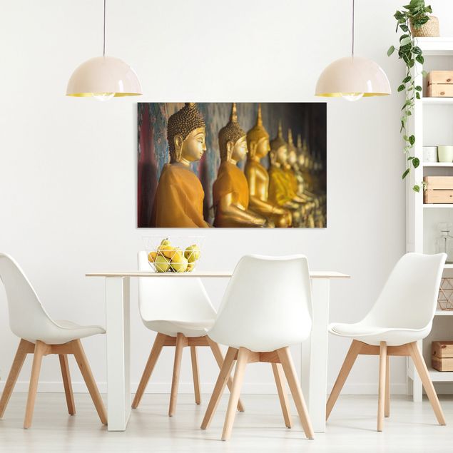 Canvastavlor Asien Golden Buddha Statue