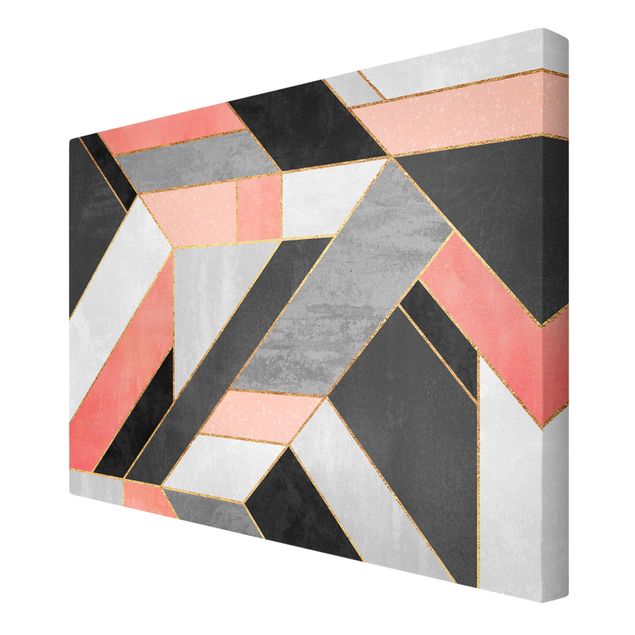 Tavlor rosa Geometry Pink And Gold