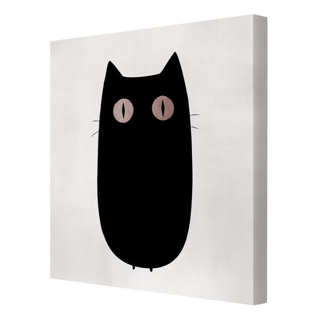 Tavlor konstutskrifter Black Cat Illustration