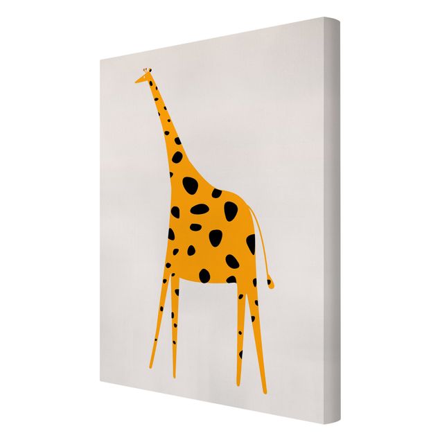 Canvastavlor djur Yellow Giraffe