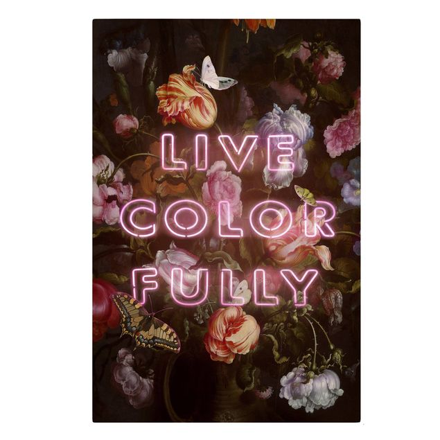 Tavlor blommor  Live Colour Fully