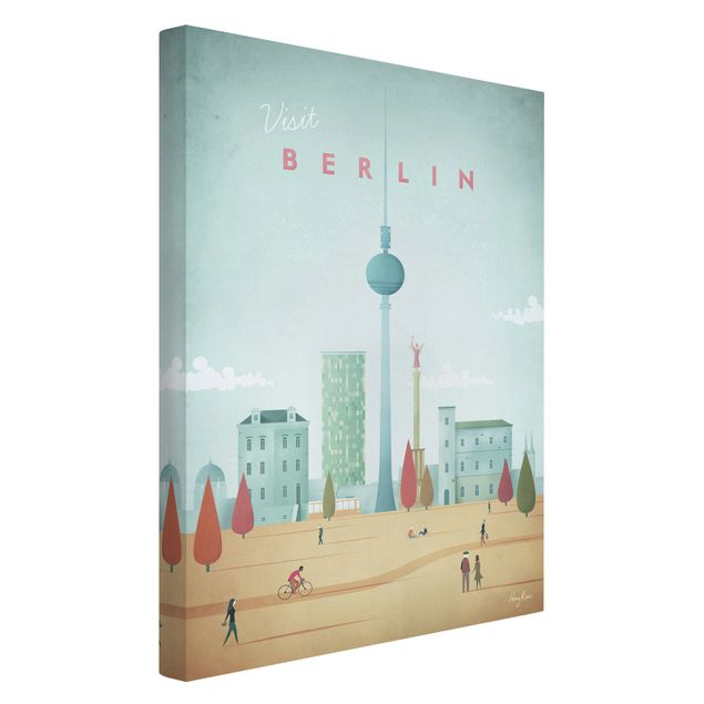 Canvastavlor Arkitektur och Skyline Travel Poster - Berlin