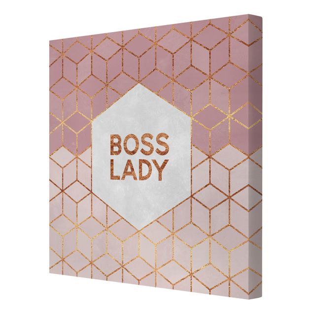 Tavlor rosa Boss Lady Hexagons Pink