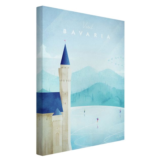 Tavlor arkitektur och skyline Travel Poster - Bavaria