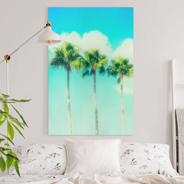 Kök dekoration Palm Trees Against Blue Sky
