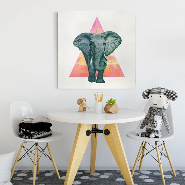 Kök dekoration Illustration Elephant Front Triangle Painting