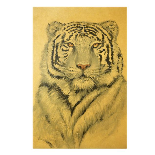 Guld Portrait White Tiger II