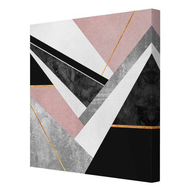Tavlor Elisabeth Fredriksson Black And White Geometry With Gold