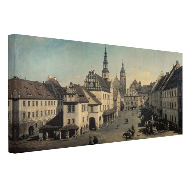 Konststilar Post Impressionism Bernardo Bellotto - The Market Square In Pirna