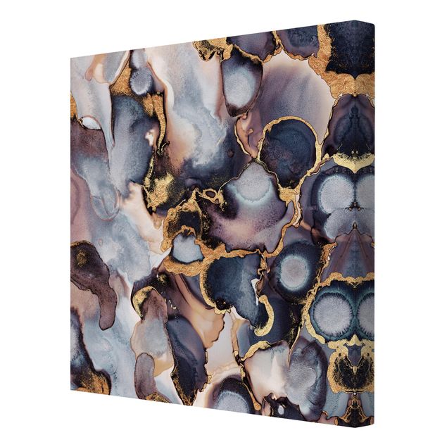 Tavlor Elisabeth Fredriksson Marble Watercolour With Gold