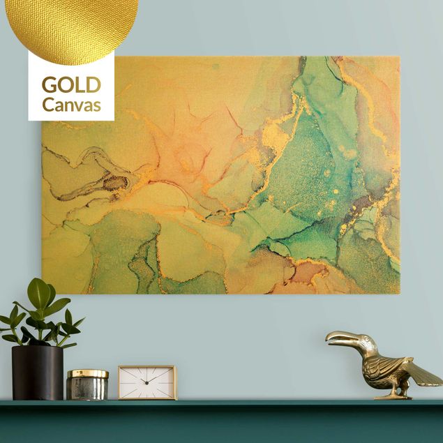 Kök dekoration Watercolour Pastel Colourful With Gold