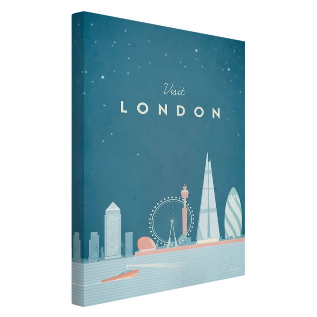 Canvastavlor Arkitektur och Skyline Travel Poster - London