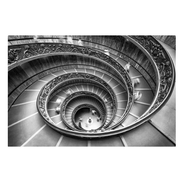 Canvastavlor svart och vitt Bramante Staircase
