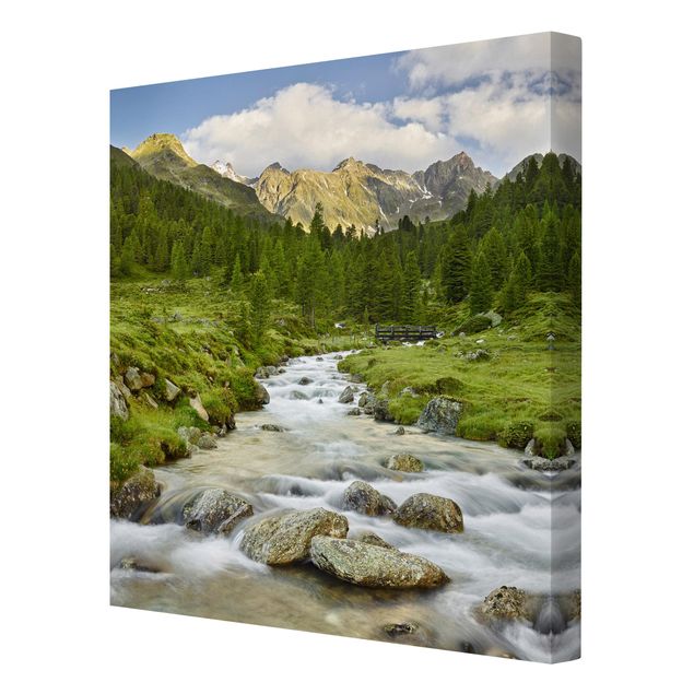 Canvastavlor landskap Debanttal Hohe Tauern National Park