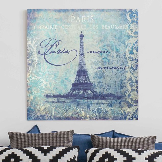 Kök dekoration Vintage Collage - Paris Mon Amour
