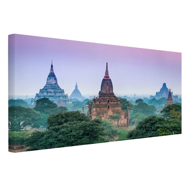 Canvastavlor solnedgångar Temple Grounds In Bagan