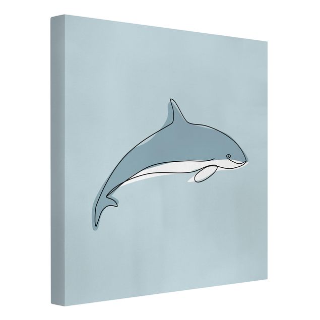 Tavlor fisk Dolphin Line Art