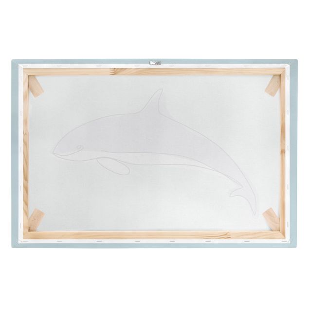 Tavlor djur Dolphin Line Art