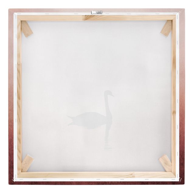 Tavlor konstutskrifter Swan In Sunset