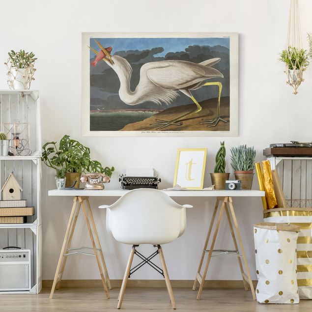 Kök dekoration Vintage Board Great White Egret