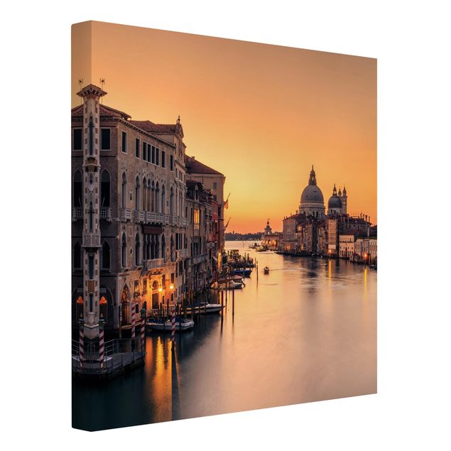 Canvastavlor solnedgångar Golden Venice