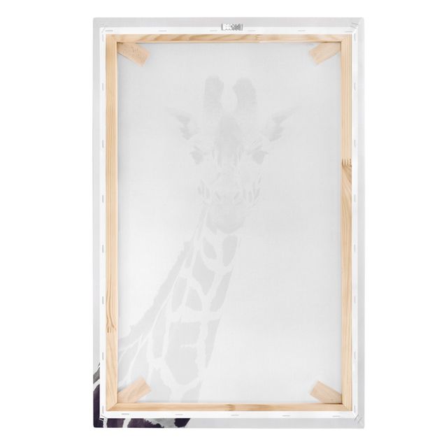 Tavlor svart och vitt Giraffe Portrait In Black And White