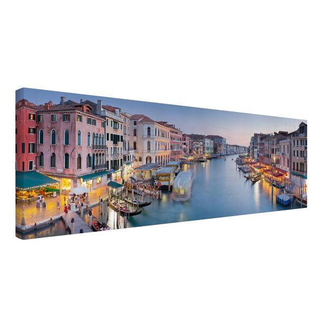 Canvastavlor Arkitektur och Skyline Evening On The Grand Canal In Venice