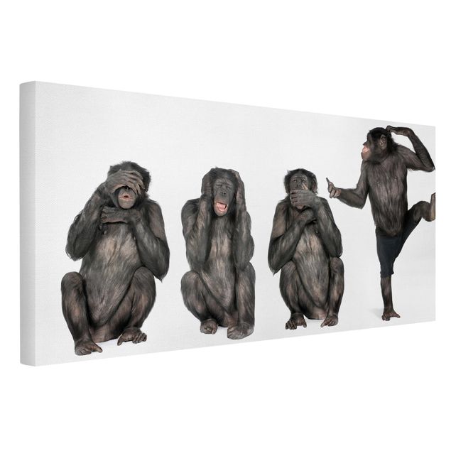 Canvastavlor djur Monkey Clique