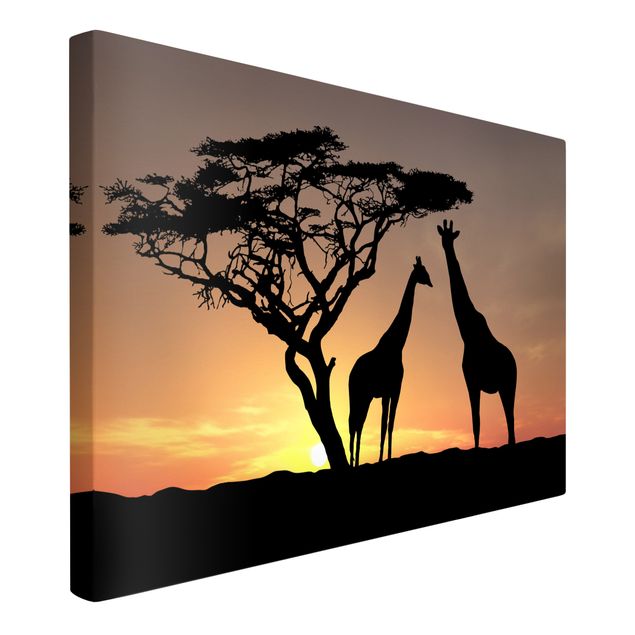 Canvastavlor Afrika African Sunset