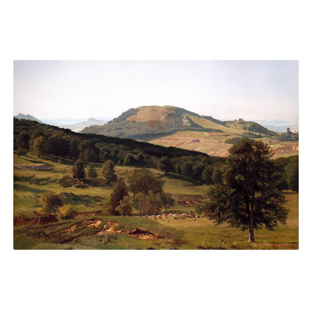 Canvastavlor bergen Albert Bierstadt - Hill and Dale