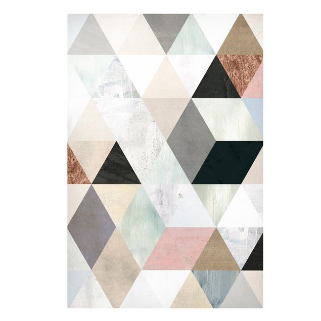 Tavlor Watercolour Mosaic With Triangles I