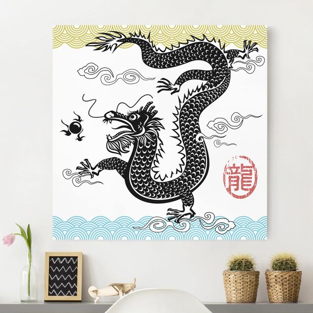 Tavlor drakar Asian Dragon