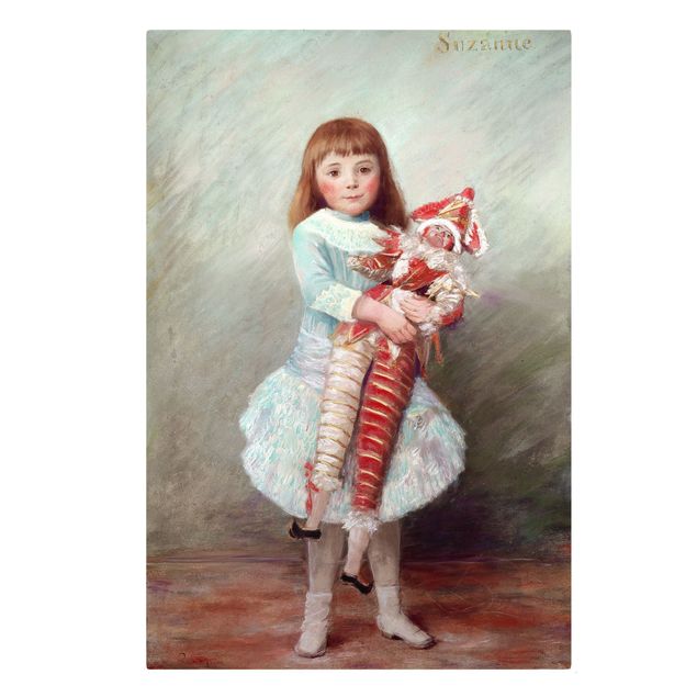 Konststilar Auguste Renoir - Suzanne with Harlequin Puppet
