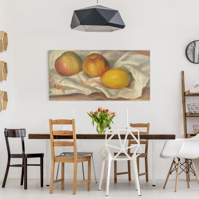 Canvastavlor grönsaker och frukt Auguste Renoir - Two Apples And A Lemon