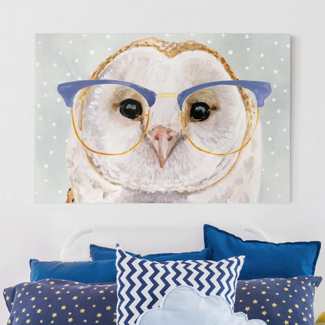 Canvastavlor djur Animals With Glasses - Owl